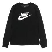 Lange Mouw Sportkleding Tee Essential Zwart/Wit Nike , Black , Dames