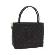 Pre-owned Leather chanel-bags Chanel Vintage , Black , Dames