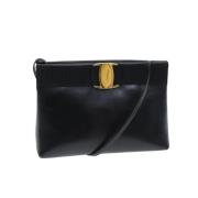 Pre-owned Leather shoulder-bags Salvatore Ferragamo Pre-owned , Black ...