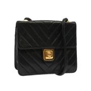 Pre-owned Canvas chanel-bags Chanel Vintage , Black , Dames