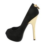 Pre-owned Suede heels Louis Vuitton Vintage , Black , Dames