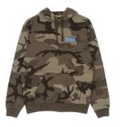 Camo Hoodie Bruin Geborduurde Rug Iuter , Brown , Heren