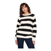 Ice Black Stripe Gebreide Trui Saint Tropez , Multicolor , Dames