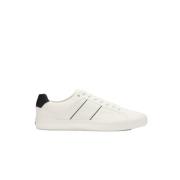 Witte Leren Sneakers - Aiden Hugo Boss , White , Heren