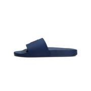 Blauwe Slide Sandalen voor Heren Ralph Lauren , Blue , Heren