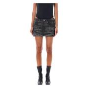 Kristal Mini Rok Gewassen Zwart Alexander Wang , Black , Dames