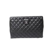 Pre-owned Leather chanel-bags Chanel Vintage , Black , Dames