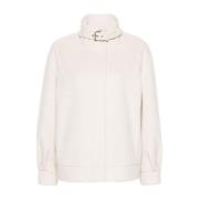 Witte Herringbone Jas Metallic Draad Liu Jo , White , Dames