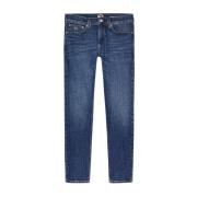 Blauwe Slim Fit Denim Jeans Tommy Jeans , Blue , Heren