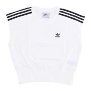 Witte Waist Cinch Tee Tank Top Adidas , White , Dames