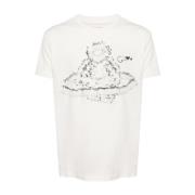 Orb Logo Print Crew Neck T-shirt Vivienne Westwood , White , Heren