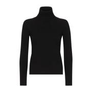 Gezellig Gebreid Turtleneck Sweater Dolce & Gabbana , Black , Dames