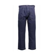 Blauwe Katoenen Broek Gant , Blue , Heren