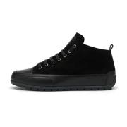 Leather and suede sneakers MID Uomo Candice Cooper , Black , Heren