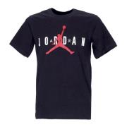 Air Wordmark T-shirt Zwart/Wit/Rood Jordan , Black , Heren