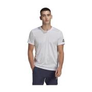 Rode katoenen T-shirt met frontprint Trussardi , White , Heren