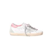 Super-Star Leren Sneakers met Versleten Effect Golden Goose , White , ...