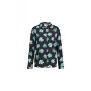 Blauwe Bloemenprint Blouse Fabienne Chapot , Black , Dames