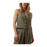 Groene Eden Gilet MOS Mosh , Green , Dames