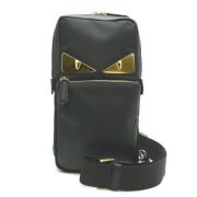 Pre-owned Nylon shoulder-bags Fendi Vintage , Black , Dames