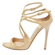 Pre-owned Leather sandals Jimmy Choo Pre-owned , Beige , Dames