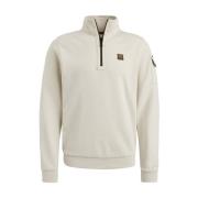 Stijlvolle Half Zip Kraag Pullover PME Legend , Beige , Heren