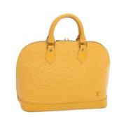 Pre-owned Leather handbags Louis Vuitton Vintage , Yellow , Dames