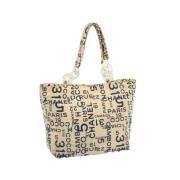 Pre-owned Cotton chanel-bags Chanel Vintage , Beige , Dames