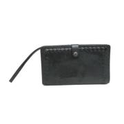 Pre-owned Leather clutches Bottega Veneta Vintage , Black , Dames