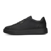 Zwarte leren lage sneakers Nubikk , Black , Heren