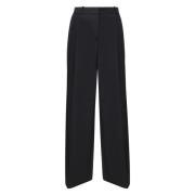 Zwarte Wollen Blend Broek Pinko , Black , Dames