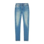 Slim Stretch Jeans - Light Denim Diesel , Blue , Heren