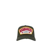 Bordeaux Baseball Cap Gabardine Dsquared2 , Green , Heren