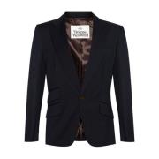 Blauwe Wollen Peak Lapel Jas Vivienne Westwood , Blue , Heren