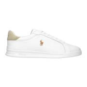 Witte HRT Court Lage Sneakers Ralph Lauren , White , Heren