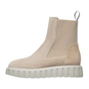 Suede ankle boots Grenelle Chelsea Voile Blanche , Beige , Dames