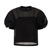 Stijlvolle TOP voor Modieuze Liefhebbers Sacai , Black , Dames