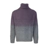 Paarse Trui Hoge Hals Bicolor Gebreid PS By Paul Smith , Purple , Here...