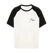 Vintage Black Raglan Tee Rhude , White , Heren