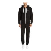 Effen Tracksuit met Capuchon en Logo Emporio Armani EA7 , Black , Here...