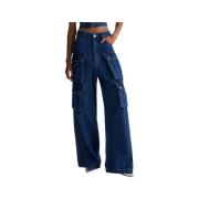 Blauwe Cargo Jeans Slim Fit Liu Jo , Blue , Dames