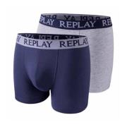 Heren Trunks 2-Pack Replay , Blue , Heren