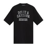 T-shirt met logo Dolce & Gabbana , Black , Heren