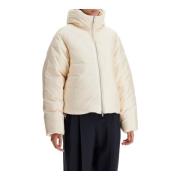 Zijden Blend Donsjas Jil Sander , Beige , Dames