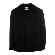 Vincent Solid Overshirt Nudie Jeans , Black , Heren