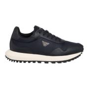 Effen Vetersneakers Emporio Armani , Blue , Heren