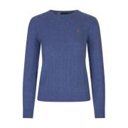 Blauwe Kabeltrui Ralph Lauren , Blue , Dames