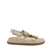 Harper Lederen Sandalen Alohas , Beige , Dames