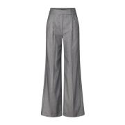 Glitter Gestreepte Broek Luisa Cerano , Gray , Dames