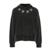 Monogram Print Sweater Palm Angels , Black , Heren